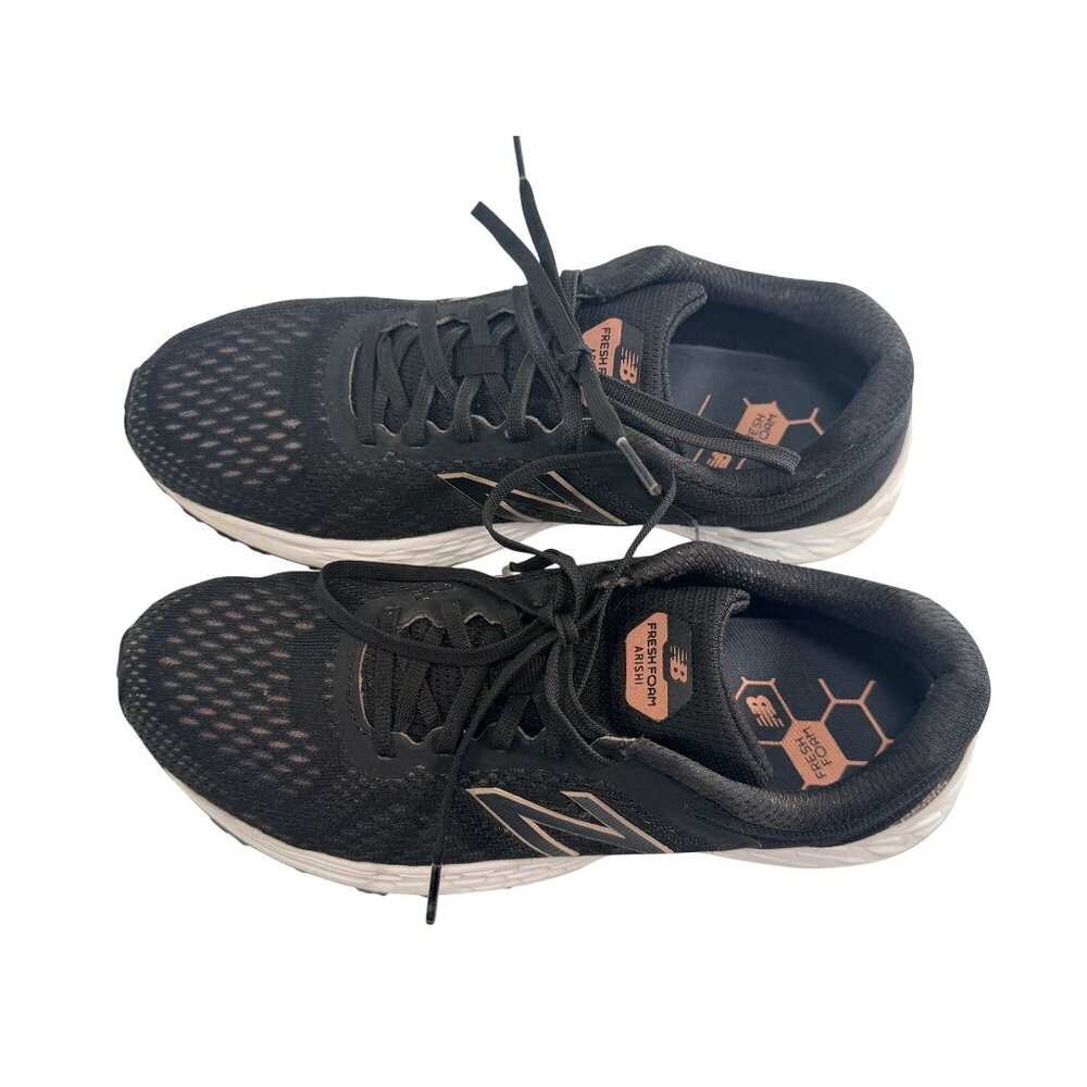 New Balance Fresh Foam Black/White Running Shoes Size 8W Arishi Breathable Mesh - Picture 9 of 13